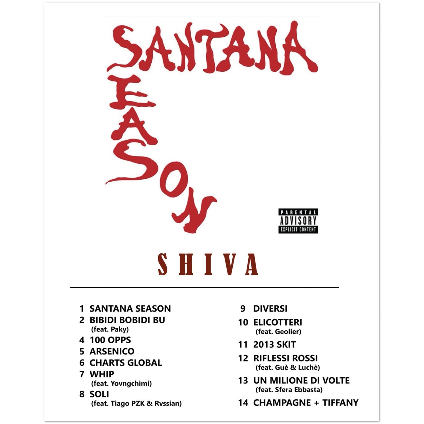 Poster album "Santana Season" (Shiva)