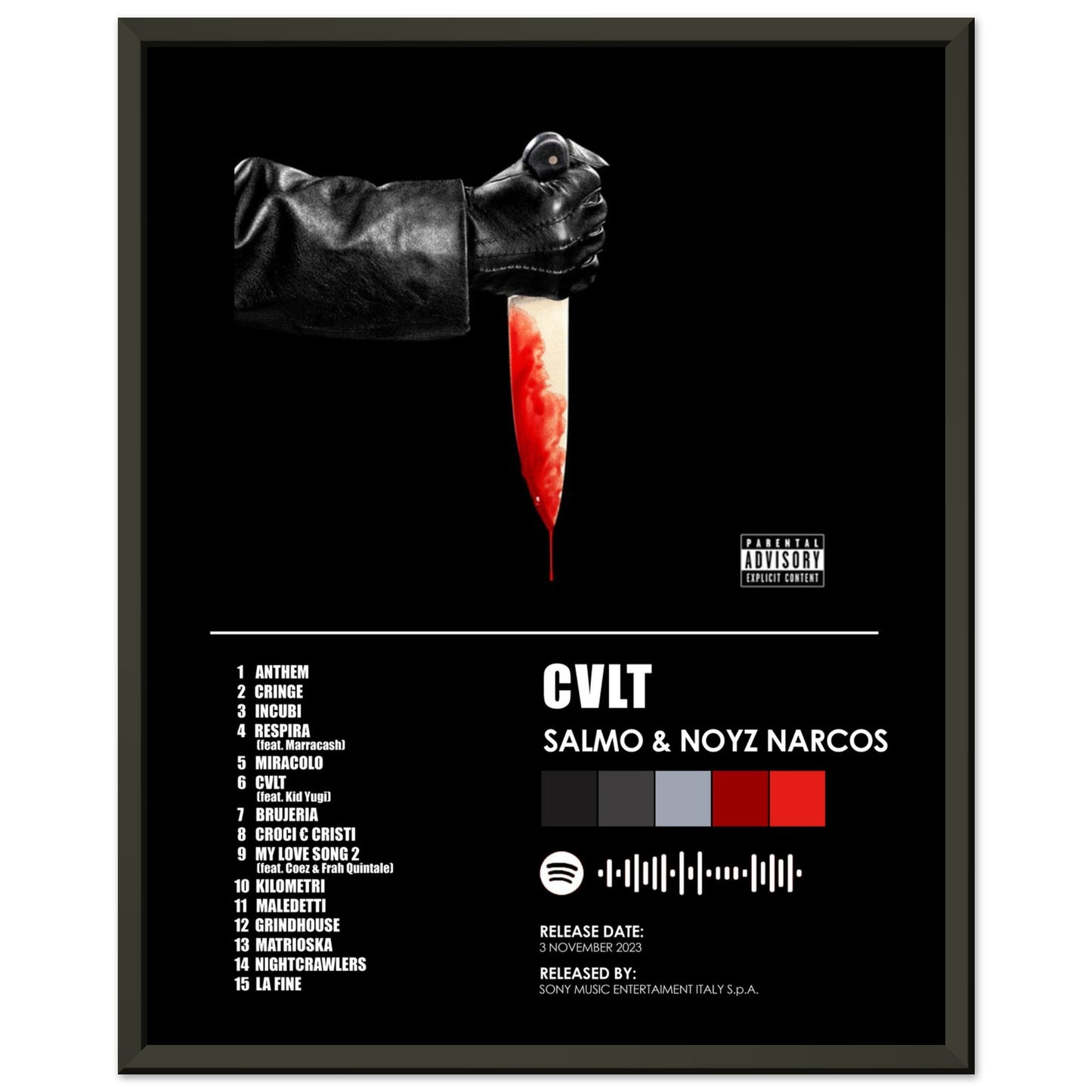 Poster album "CVLT" (Salmo & Noyz Narcos)