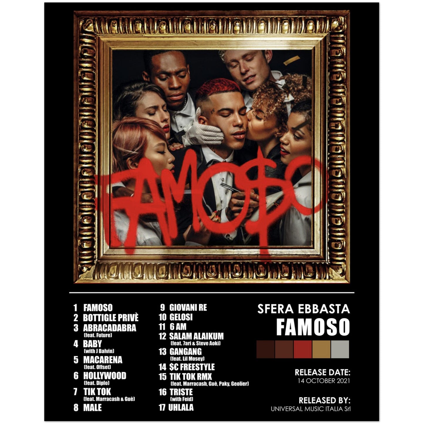 Poster "Famoso" (Sfera Ebbasta)