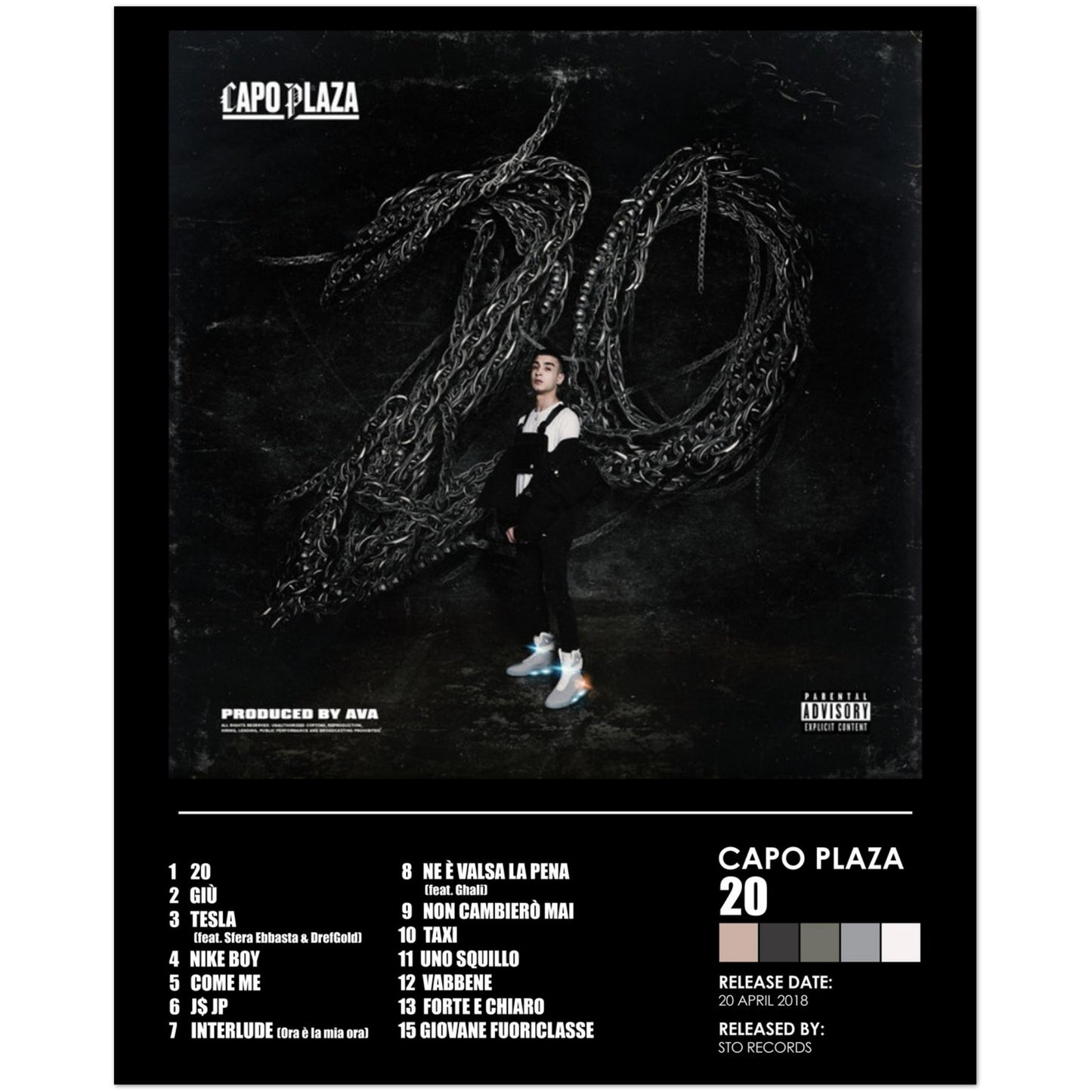 Poster album "20" (Capo Plaza)