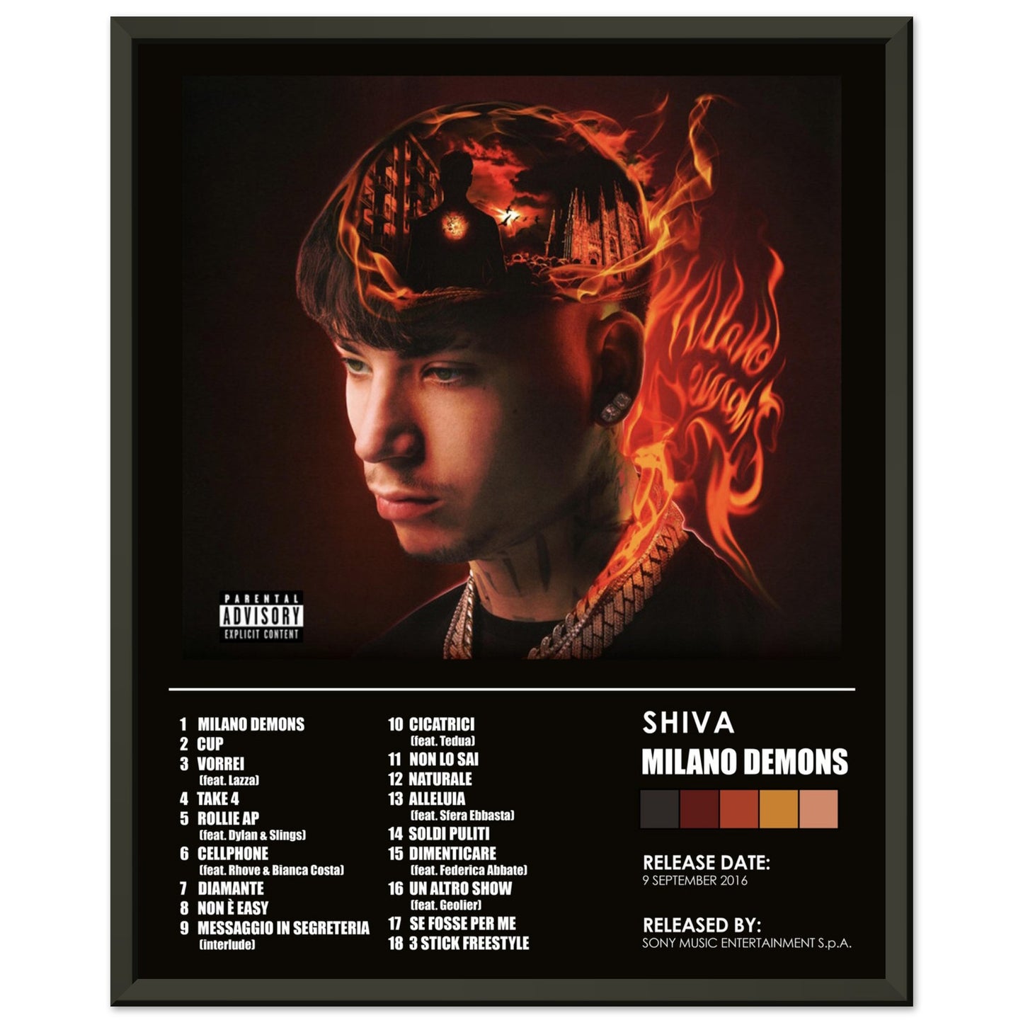 Poster album "Milano Demons" (Shiva)