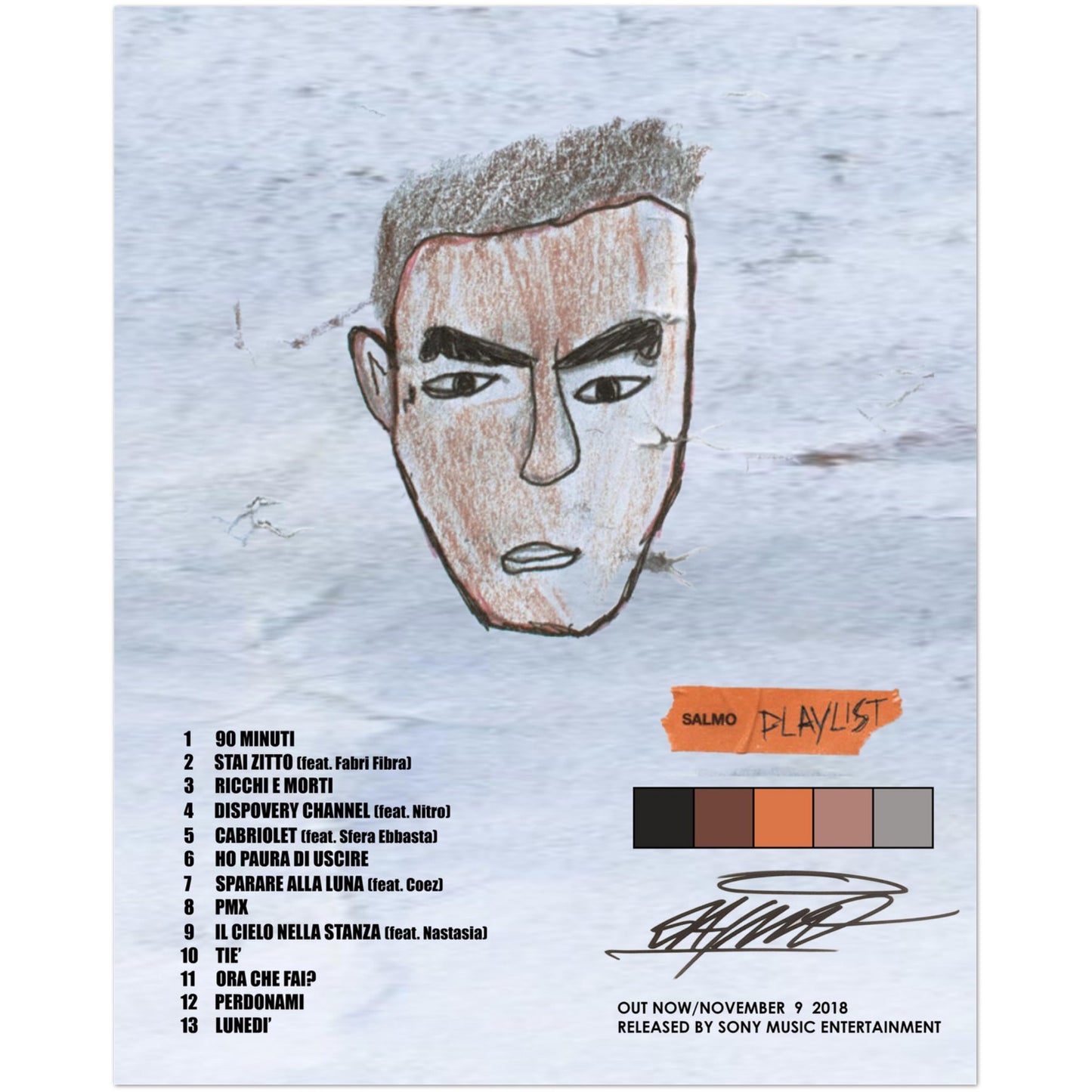 Poster album "Playlist" (Salmo)