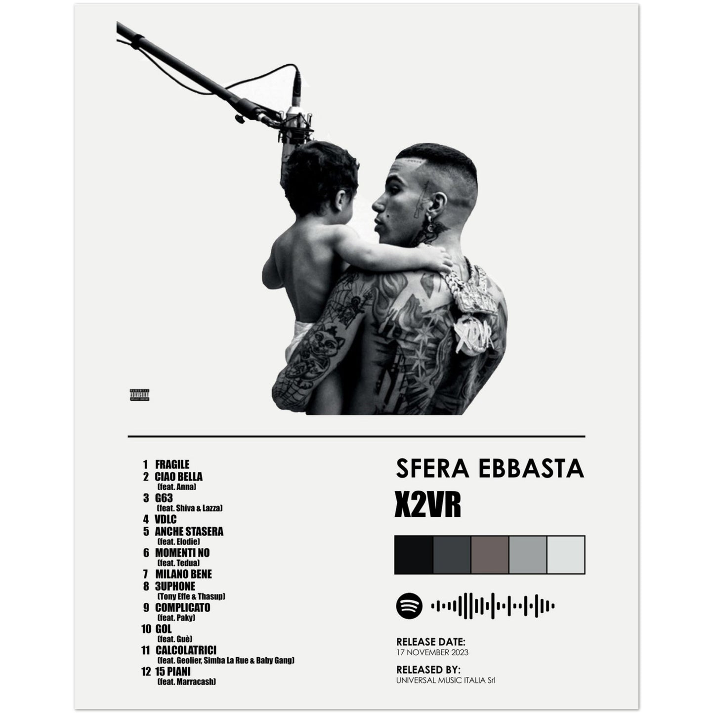 Poster "X2VR" (Sfera Ebbasta)