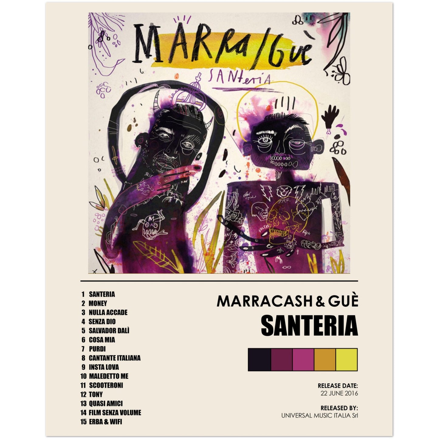 Poster "Santeria" (Marracash & Guè)