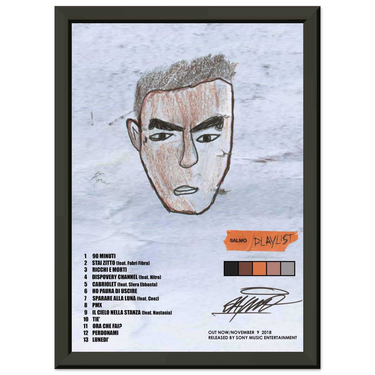 Poster album "Playlist" (Salmo)