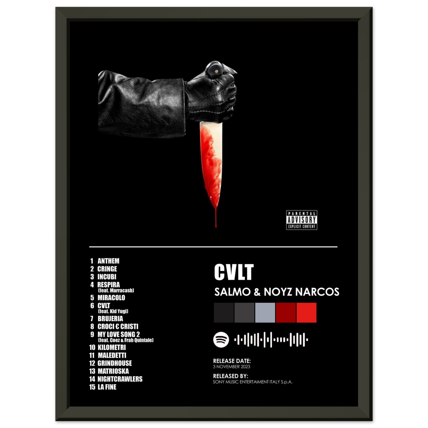 Poster album "CVLT" (Salmo & Noyz Narcos)