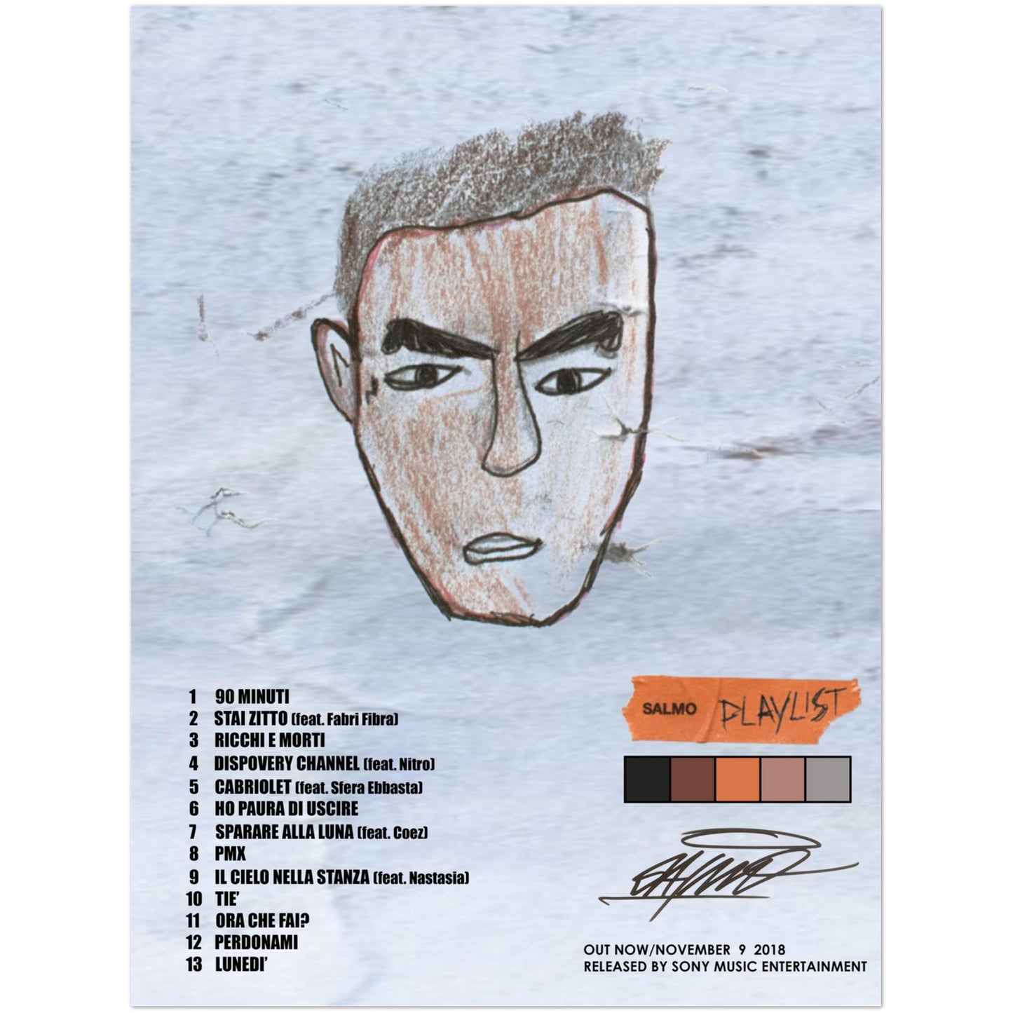 Poster album "Playlist" (Salmo)