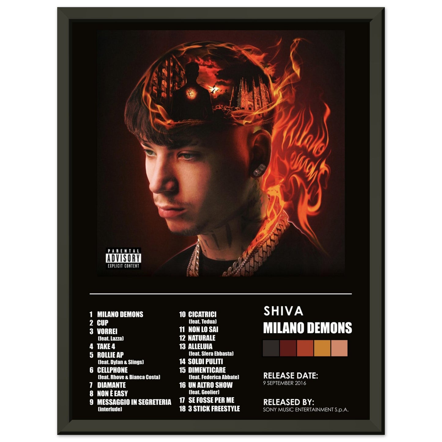 Poster album "Milano Demons" (Shiva)