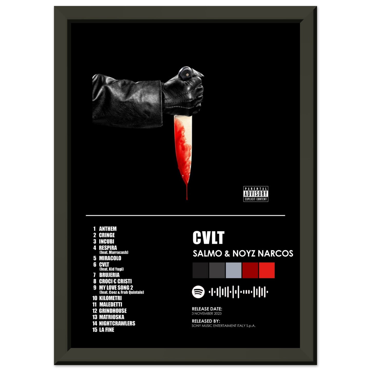 Poster album "CVLT" (Salmo & Noyz Narcos)