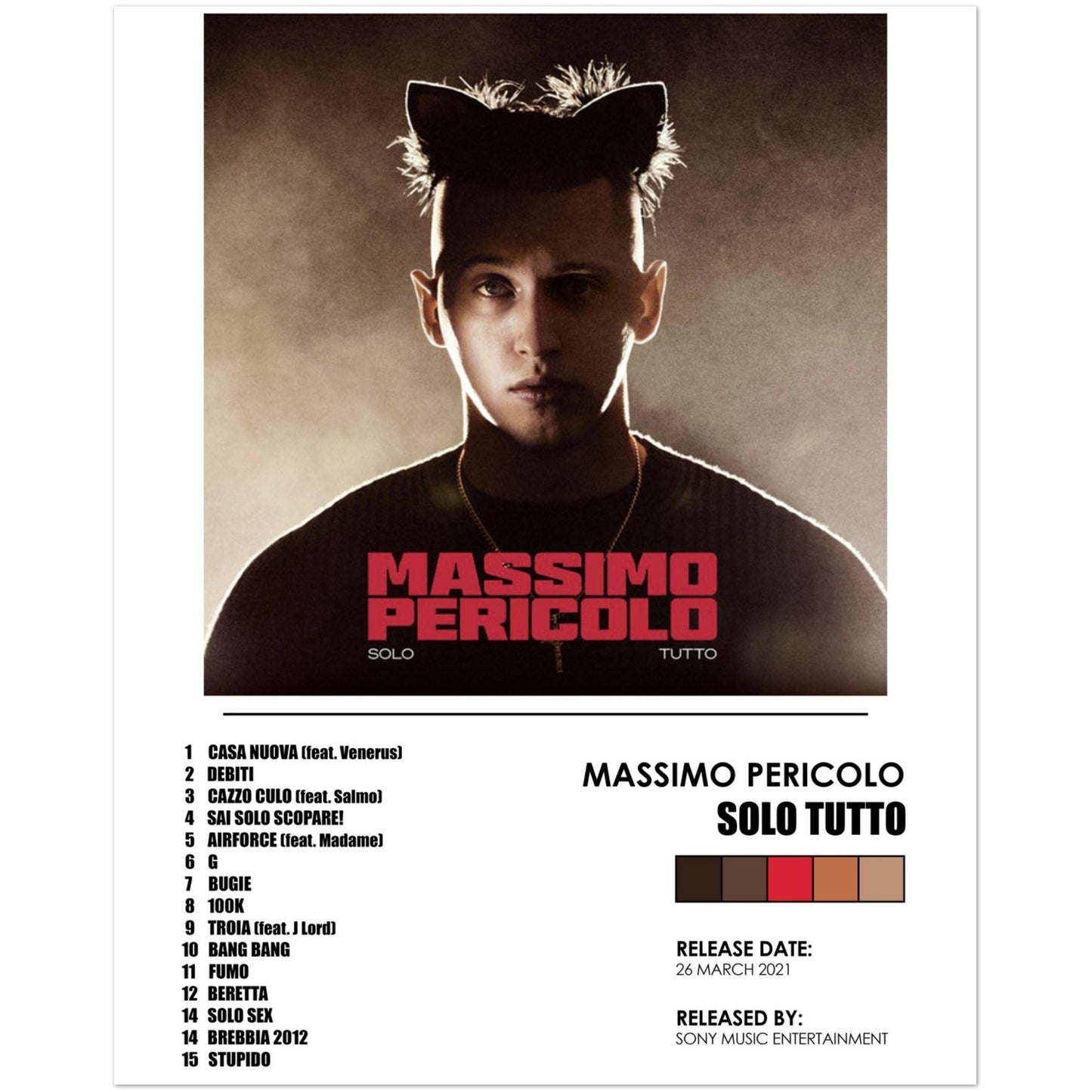 Poster album "solo tutto" (Massimo Pericolo)
