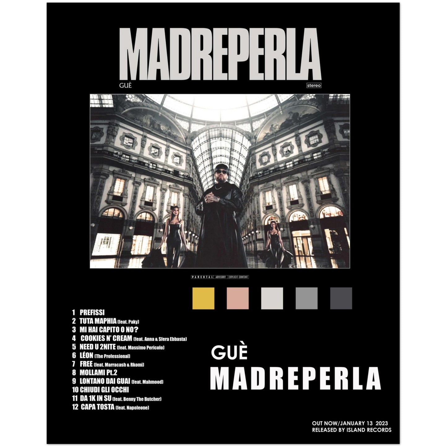 Poster album "Madreperla" (Guè)