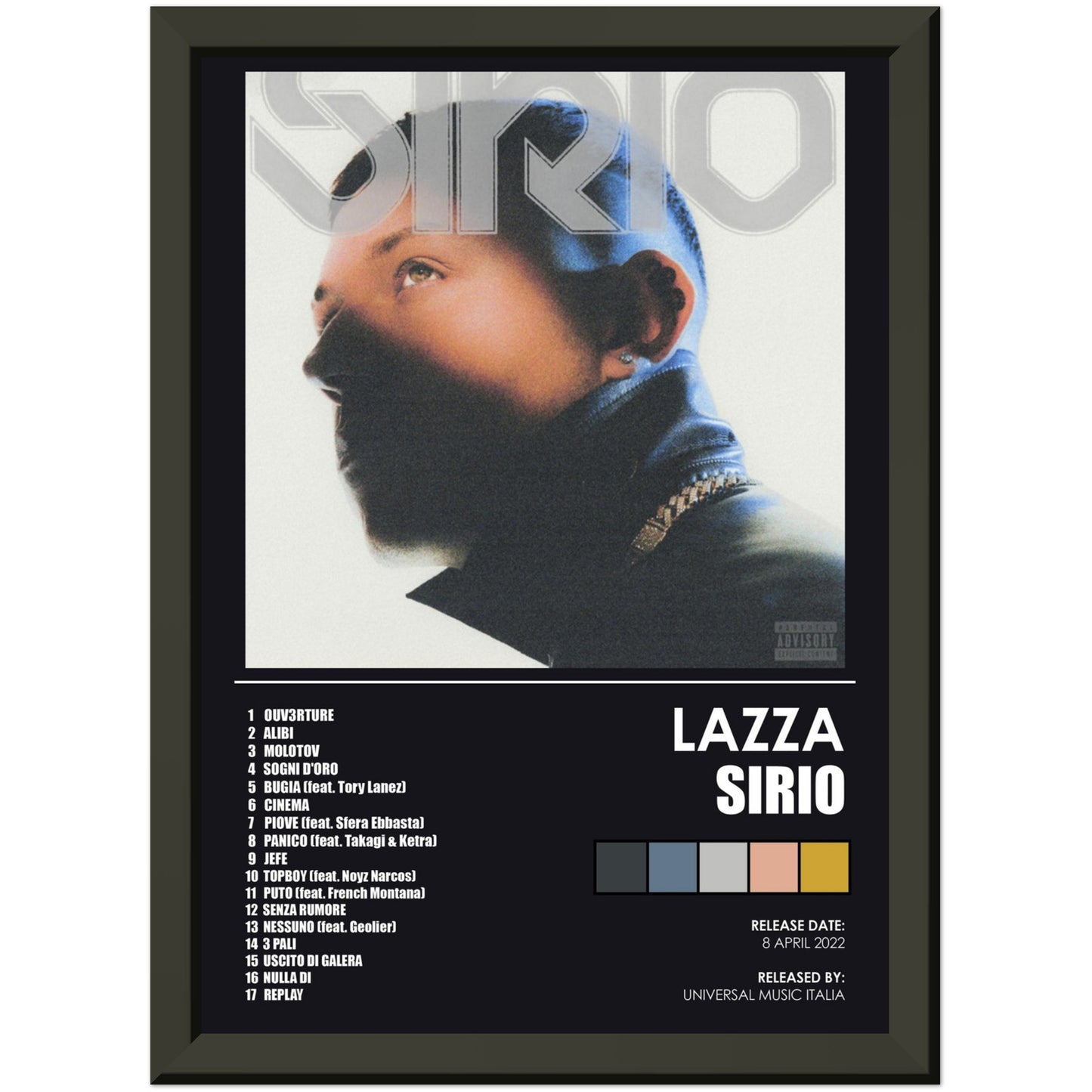 Poster album "Sirio" (Lazza)