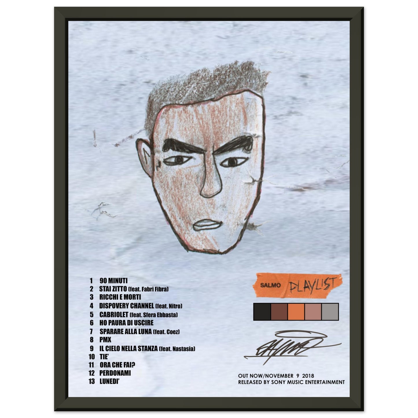 Poster album "Playlist" (Salmo)