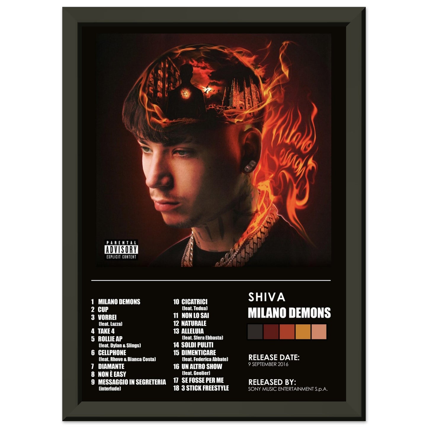 Poster album "Milano Demons" (Shiva)