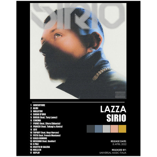 Poster album "Sirio" (Lazza)