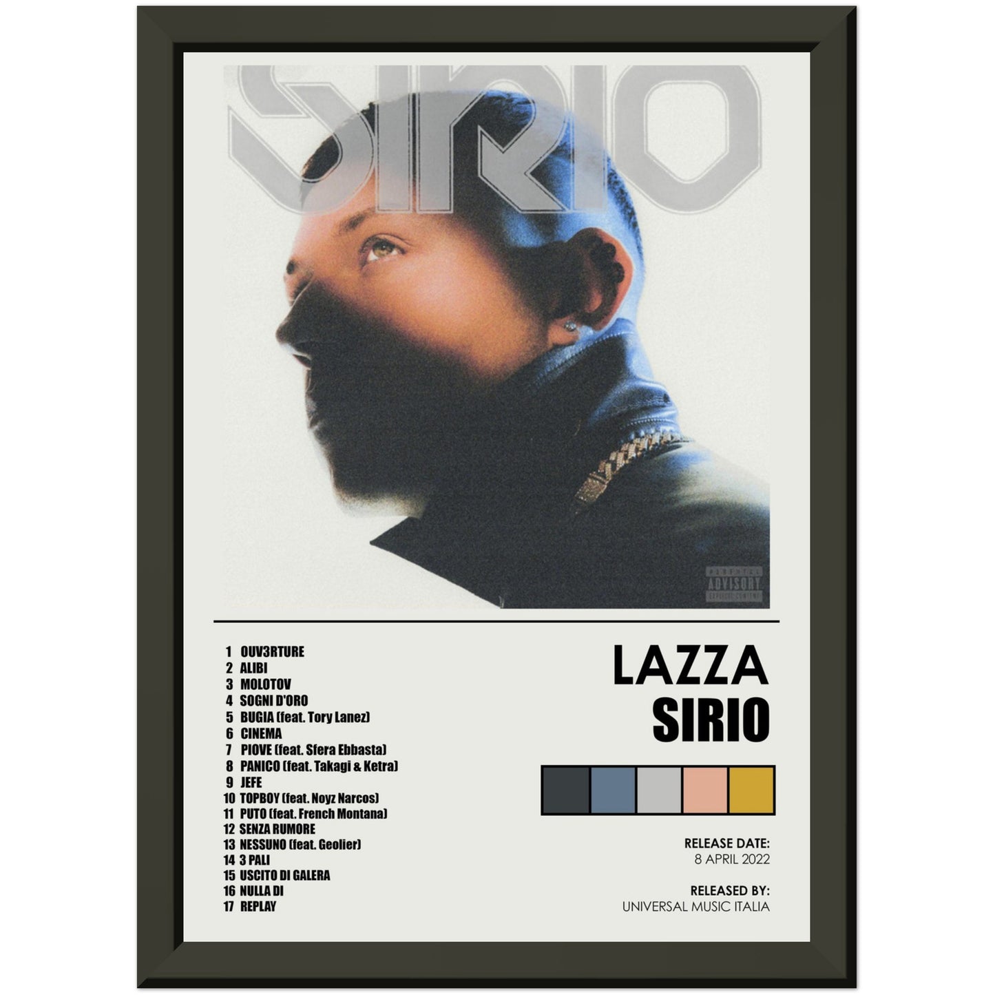 Poster album "Sirio" (Lazza)