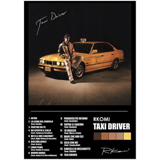 Poster album "Taxi driver" (Rkomi)