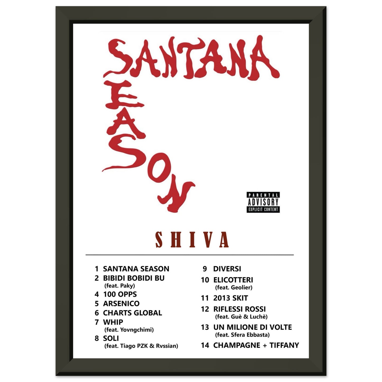 Poster album "Santana Season" (Shiva)
