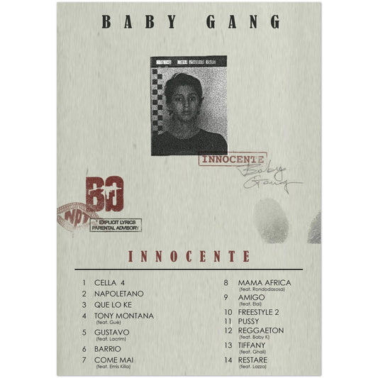 Poster album "Innocente" (Baby Gang) 