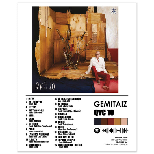 Poster album "QVC 10" (Gemitaiz)