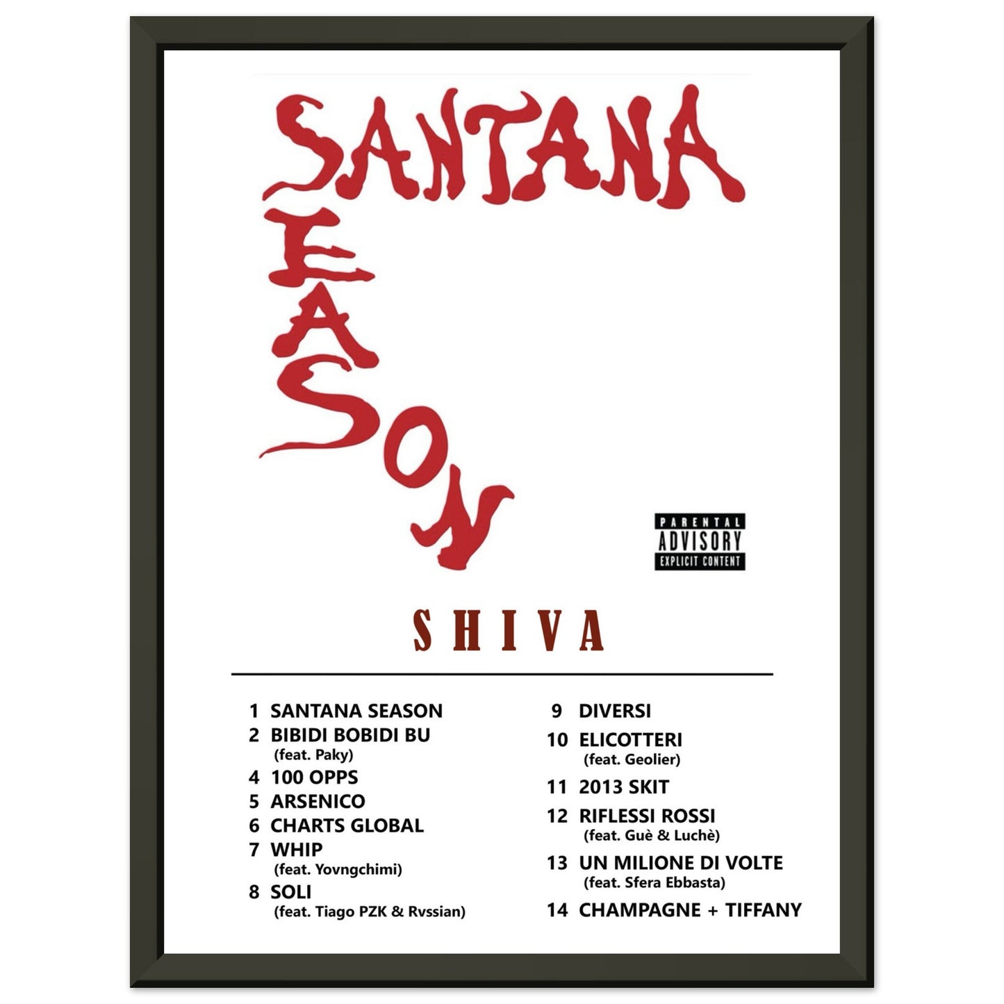 Poster album "Santana Season" (Shiva)