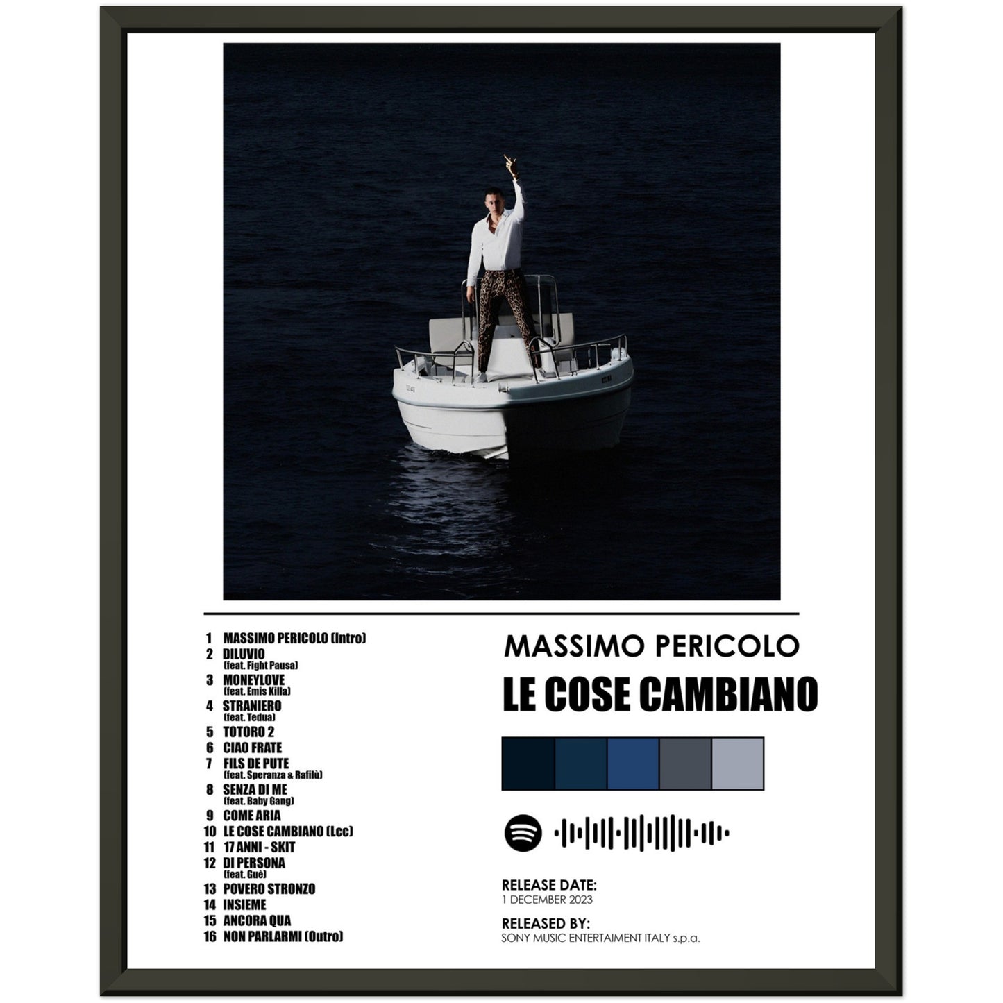 Poster album "Le cose cambiano" (Massimo Pericolo)