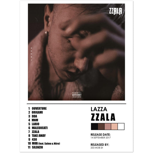 Poster album "Zzala" (Lazza) 