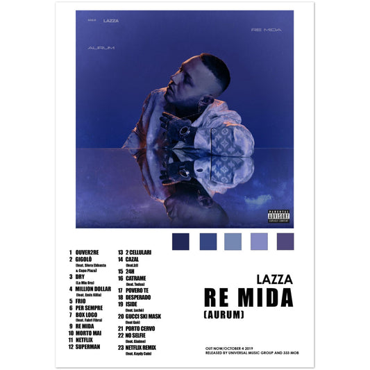 Poster album "Re Mida (Arum)" (Lazza)