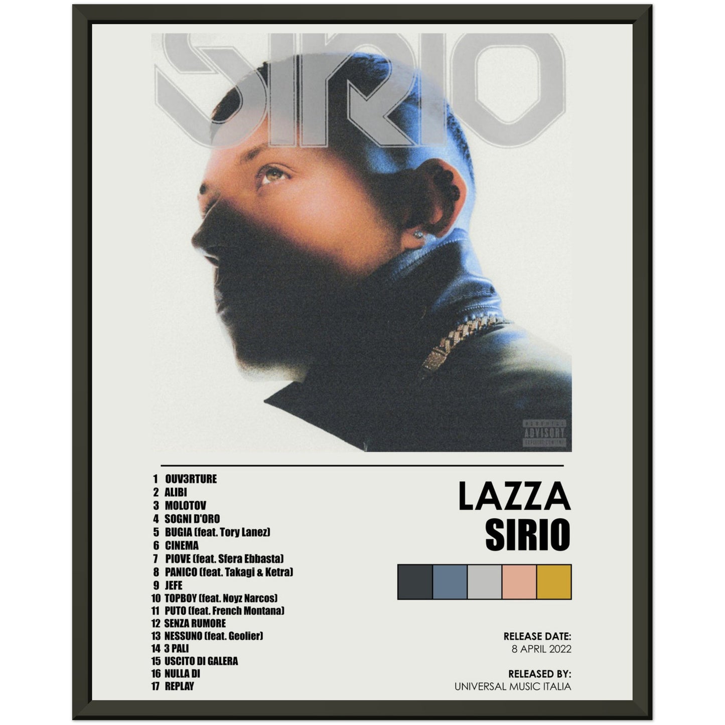 Poster album "Sirio" (Lazza)