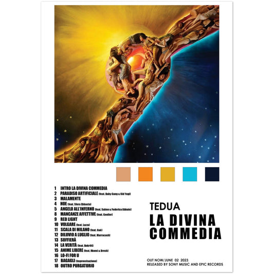 Poster album "La divina commedia" (Tedua)