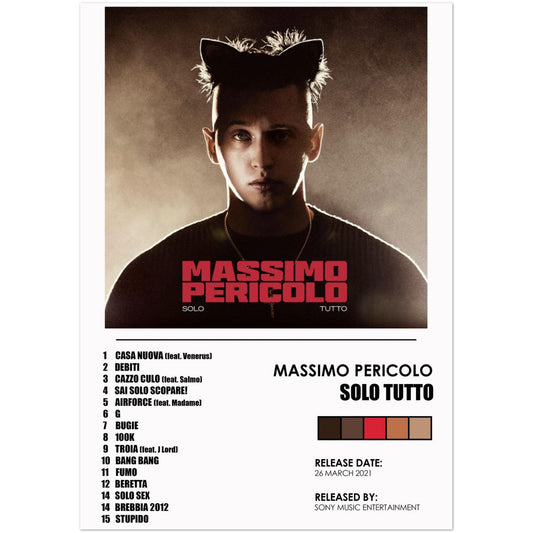 Poster album "solo tutto" (Massimo Pericolo)