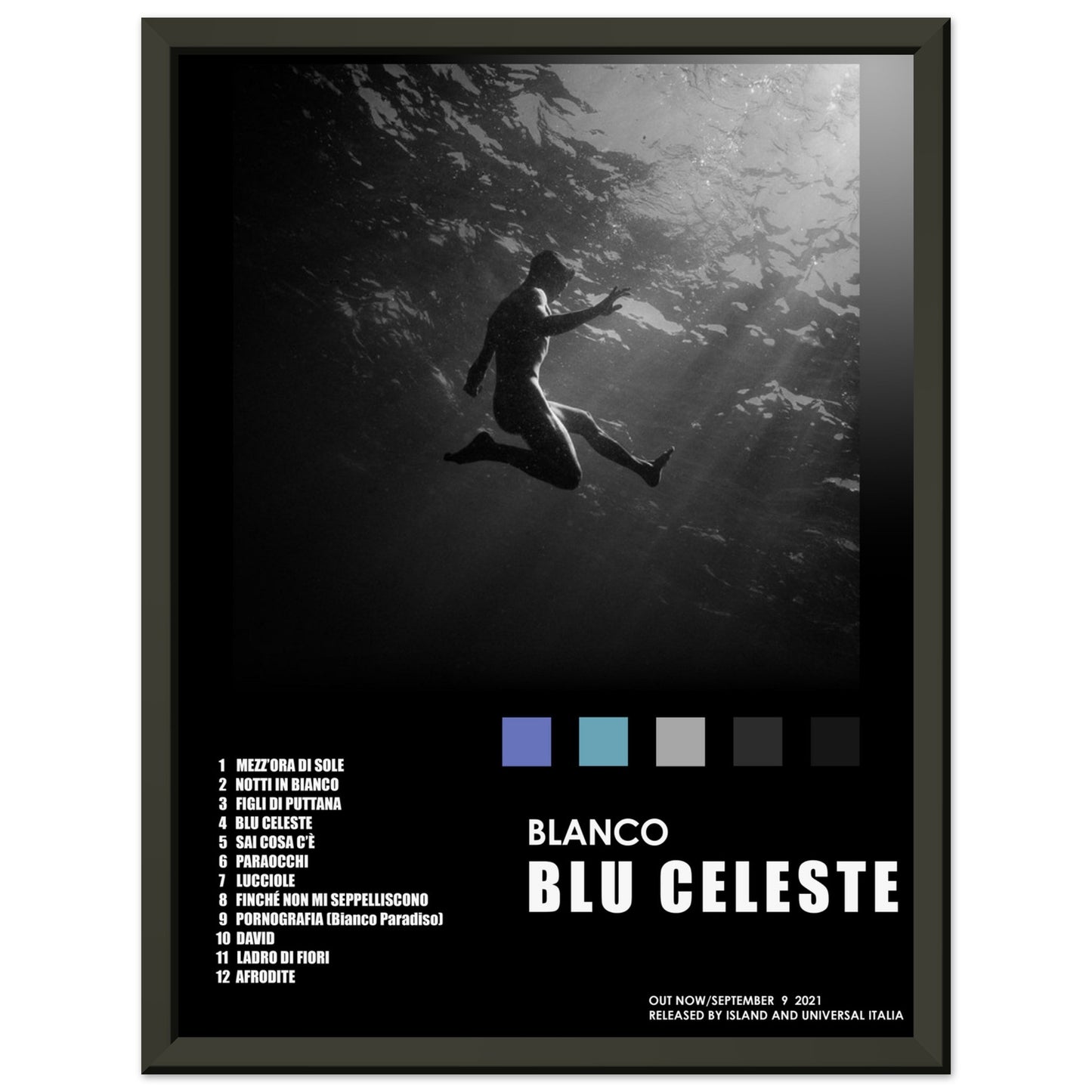 Poster album "Blu celeste" (Blanco)